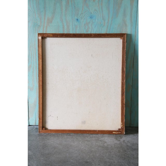 Textile "Stoned" Reitha Sedel Virginia Artist Vintage Moody Portrait Painting For Sale - Image 7 of 9