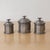 1930s French Pewter Floral Canisters, Set of 3 For Sale - Image 14 of 15