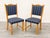6 Blue Danish Modern Oak Dining Chairs Set Circa 1960's. For Sale - Image 4 of 12