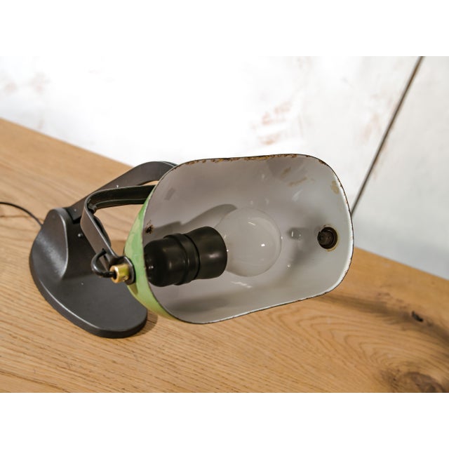 Viktoria Bankers Desk Lamp with Green Enamel Shade, 1920s For Sale - Image 9 of 16