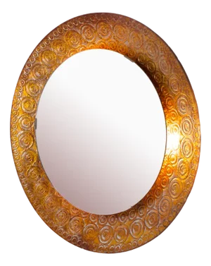 Illuminated Gold Glass Mirror, 1970s
