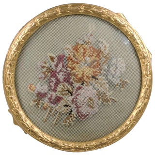 Gilt Petit Point Box For Sale