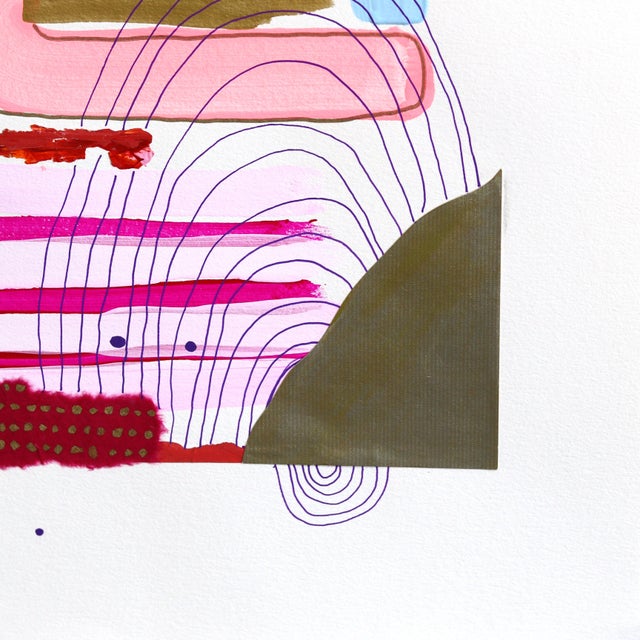 Contemporary All of It - Original Textured Abstract Mixed Media Painting on Paper by Shiri Phillips For Sale - Image 3 of 6