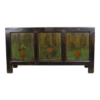 Hand Painted Buffet Sideboard For Sale