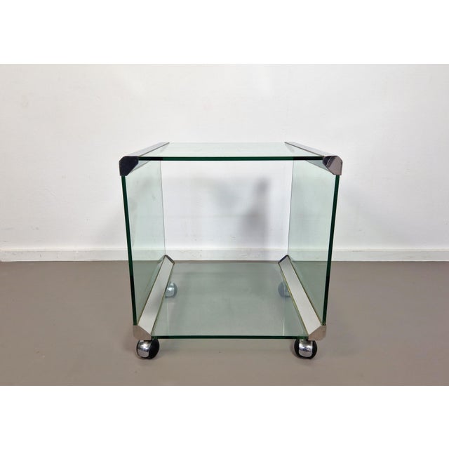 Mid-Century Modern Side Table Trolley by Pierangelo Gallotti for Gallotti & Radice, 1980s For Sale - Image 3 of 12