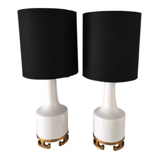 Asian Style Lamps - A Pair For Sale
