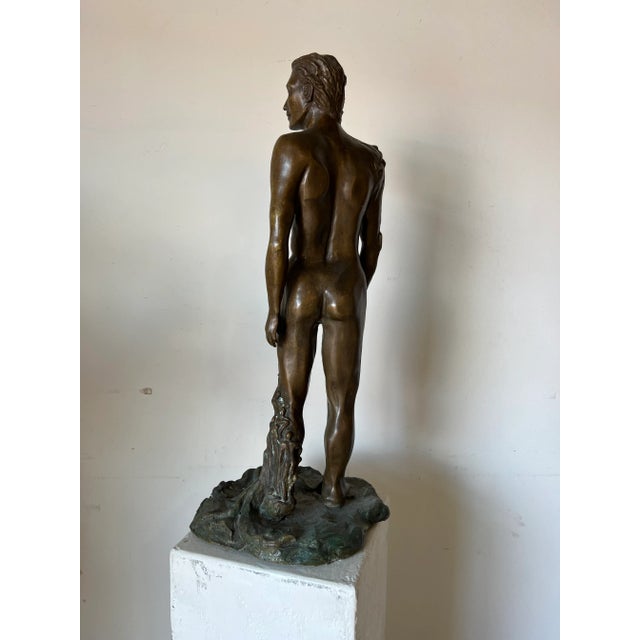1990's v. Possin Man Bronze Sculpture For Sale - Image 9 of 12