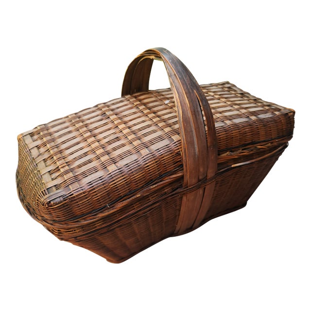 Early 20th Century Shopping Basket For Sale