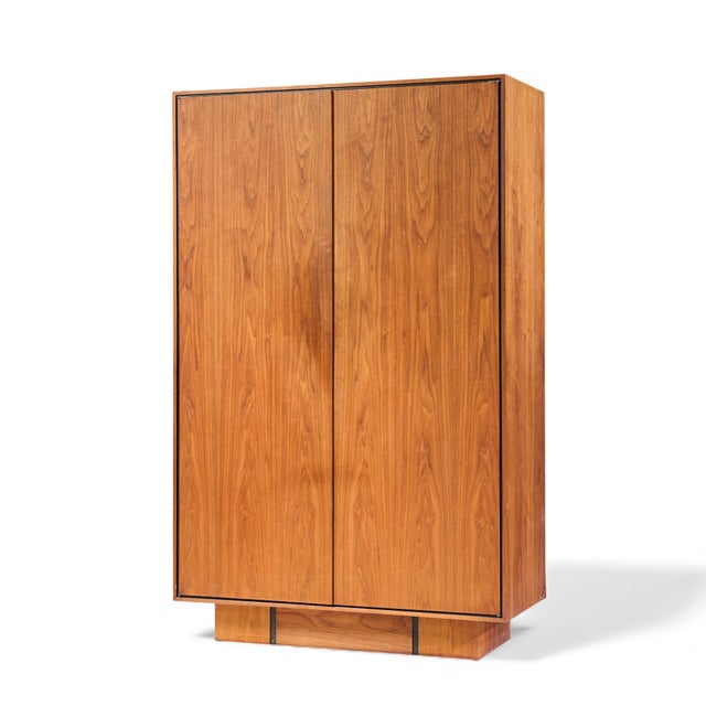 Mid-Century Modern Vladimir Kagan for Dreyfuss Mid 20th Century Walnut Armoire For Sale - Image 3 of 11