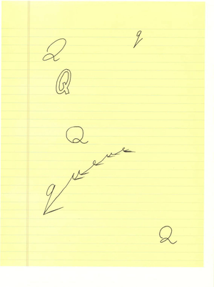 David Hockney, Q from Hockneys Alphabet, Lithograph