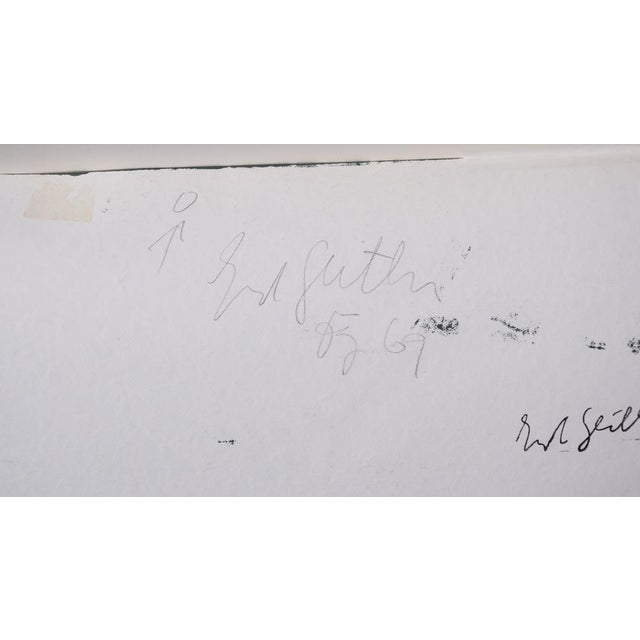 Ernst Geitlinger, Grey Form, 1969, Pencil, Vellum & Watercolor For Sale - Image 7 of 11