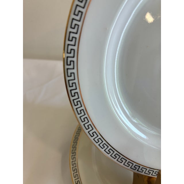 White Vintage Bavaria Athens Greek Key Bread Plates - a Pair For Sale - Image 8 of 10