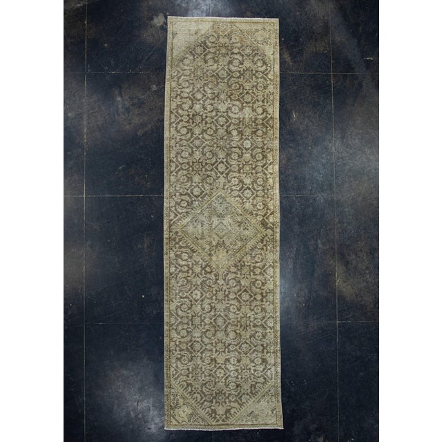 Taupe Turkish Vintage Anatolian Runner Rug 2'9" x 9'11" #17631 For Sale - Image 8 of 8