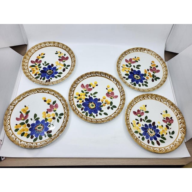 1970s Vintage Earthenware Plates and Dishes, Set of 12 For Sale - Image 5 of 14