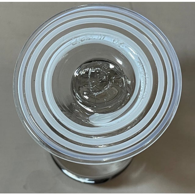 Glass Vintage Hand Blown Art Glass 5th Street Studio Glass Ltd. Wine Glass Goblet Cup For Sale - Image 7 of 13