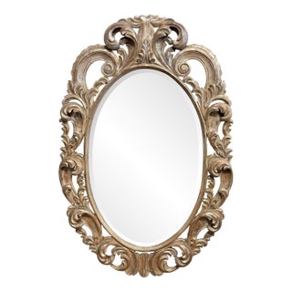 Windsor Art & Mirror Company Oval Rococo Revival Mirror, 20th Century For Sale