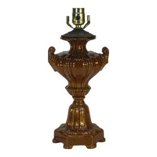Early 20th Century Neoclassical Urn Ceramic Table Lamp For Sale