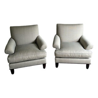 Pair of Late 20th Century Baker Furniture Lounge Chairs For Sale