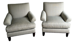 Pair of Late 20th Century Baker Furniture Lounge Chairs