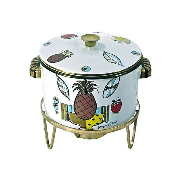 Enamel Mid-Century Modern Dish Warmer For Sale