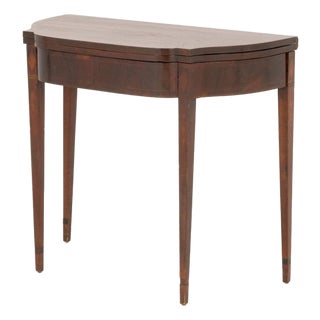 American Federal Inlaid Mahogany Card Table For Sale