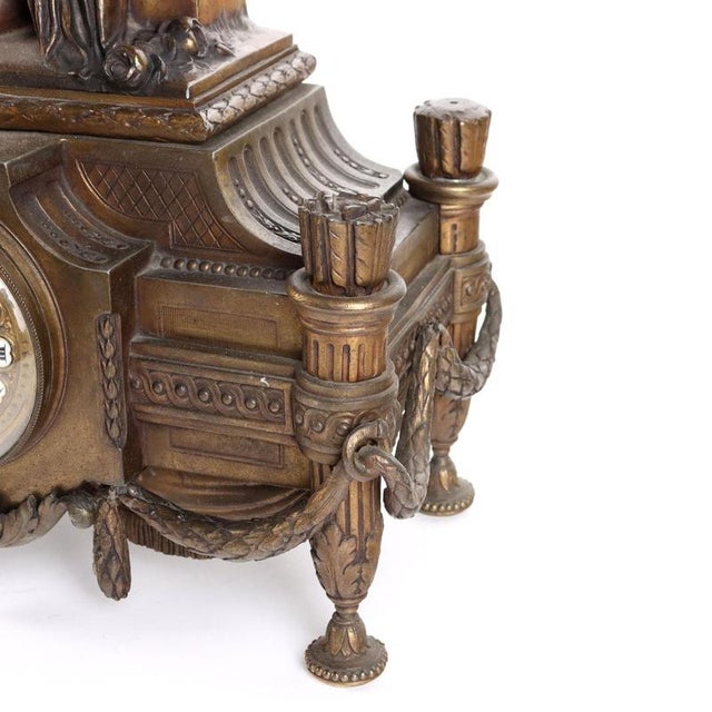 Goldenrod Fireplace Clock from Japy Freres & C. Grand Medal d'Honneur For Sale - Image 8 of 15