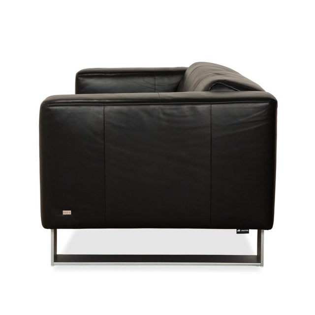 BMP 622 2-Seater Sofa in Black Leather from Rolf Benz For Sale - Image 13 of 14