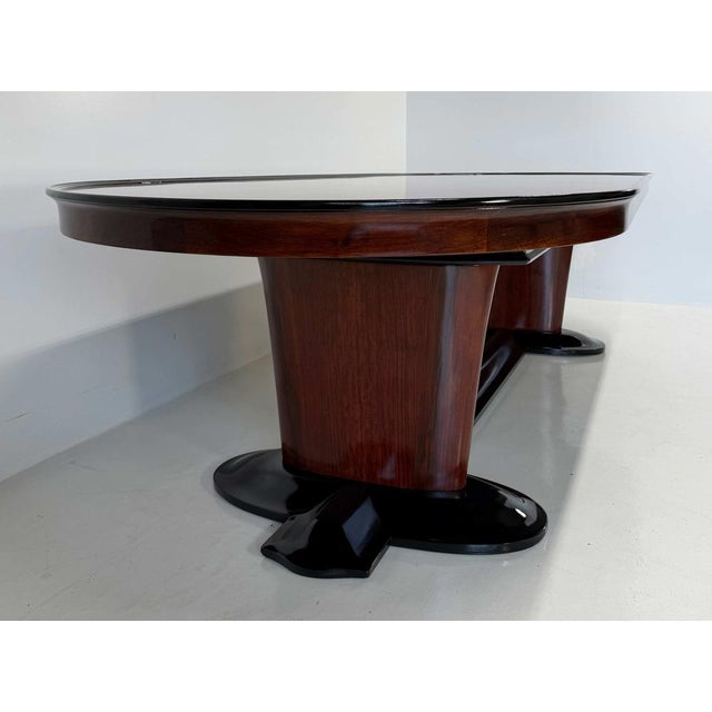 Italian Art Deco Dining and Conference Table, 1940s For Sale - Image 9 of 12