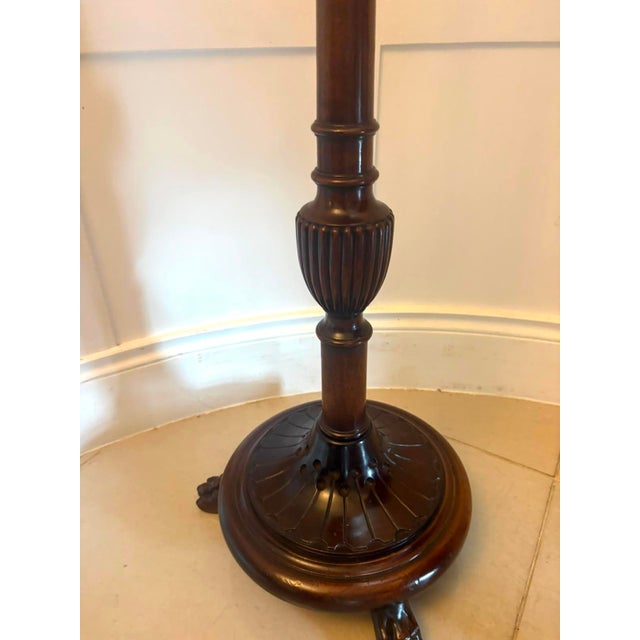 Mid 19th Century Antique Victorian Carved Mahogany Torchere Plant Stand, 1860 For Sale - Image 5 of 12