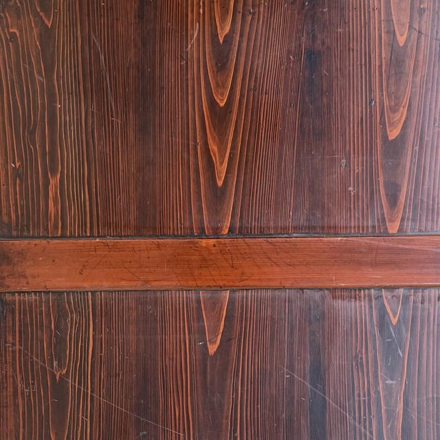 Japanese Minimalist Wooden Door or Wall Panels, 1890s, Set of 2 For Sale - Image 6 of 9