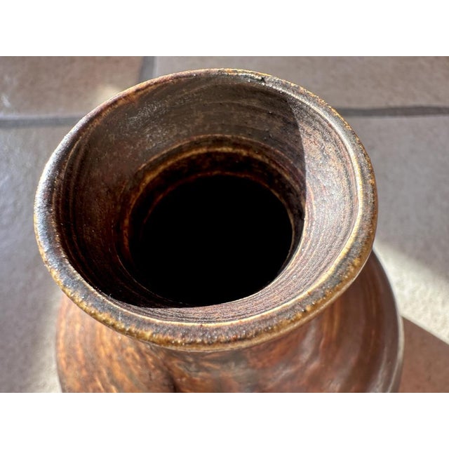 Studio Ceramic Art Vase in Japanese Pottery Technique with Complex Glaze, 1980 For Sale - Image 15 of 18