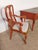 Antique Baker 1950s French Red Chinoiserie Leather Top Writing Desk & Arm Chairs For Sale - Image 15 of 16