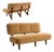 Brazilian Modern Sofa in Imbuia Wood and Champagne Camel Mohair, Cimo, Brazil, 1950s For Sale