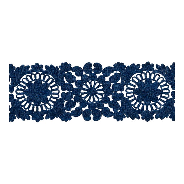 Sample - Schumacher Joelle Tape in Blue For Sale