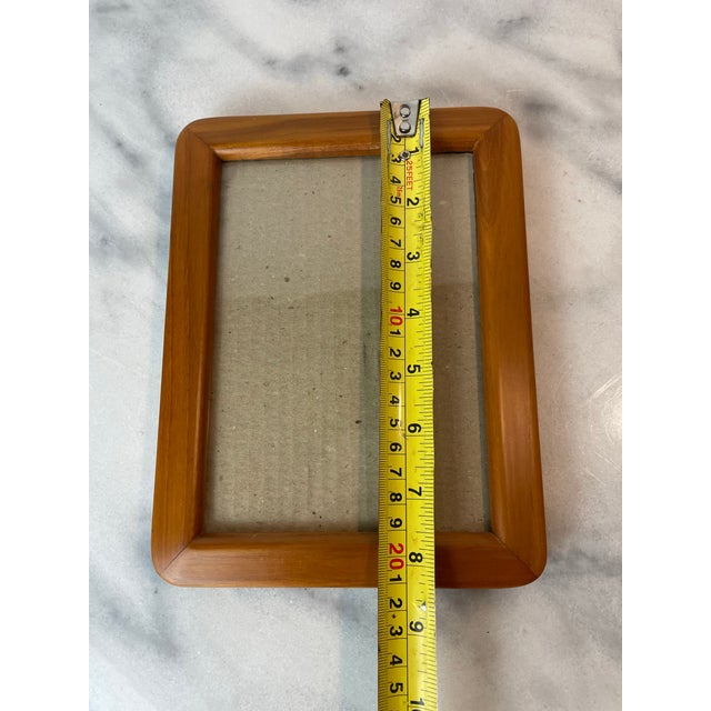 Mid 20th Century Mid 20th Century Danish Modern Style Teak Picture Frame Tabletop or Wall Mount For Sale - Image 5 of 6