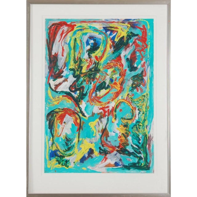 Finn Pedersen, Untitled, Acrylic on Paper, Framed For Sale - Image 4 of 4