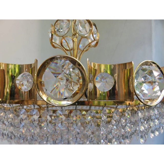 Large Crystal-Plated Ceiling Lamp from Palwa, 1970s For Sale - Image 14 of 18