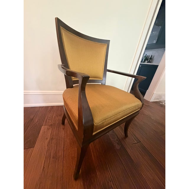 Hollywood Regency Therien Studio Workshops Dining Chairs – Set of 6 – Custom Upholstered Modern Classics For Sale - Image 3 of 15