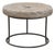 Vintage Elm Mill Wheel and Iron Side Table For Sale