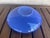 Ceramic Mid Century 1970's Cobalt Blue Glossy Ceramic Flying Saucer Ikebana Vase - Rare For Sale - Image 7 of 7