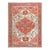 1890s Ivory Red Medallion Antique Persian Heriz Serapi Rug 9'2" X 12'2" Handknotted Wool Carpet For Sale