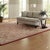 8x10 Celia Unique Ivory Floral Guard Stripe Modern Hand Knotted Afghan Wool Rug For Sale - Image 4 of 7