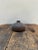 Small bud vase with charming dent in the side. Stamped Pigeon Toe Ceramics on the underside. Dimensions: ~ 4 1/2" Dia ~ 3...