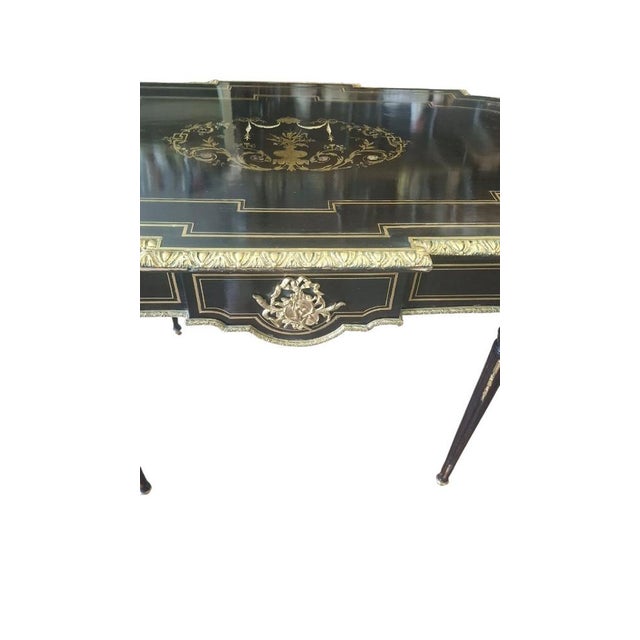 Napoleon III Boulle Center Table, 1890 For Sale - Image 9 of 10
