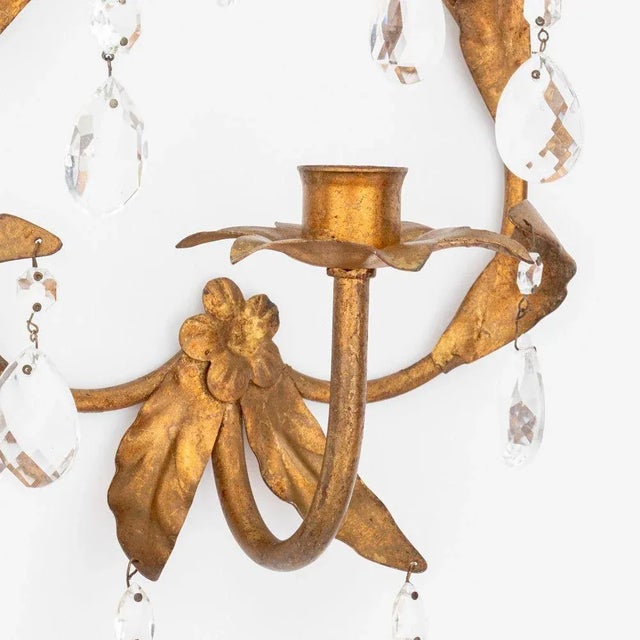 French Floriform Gilt Painted Tole Applique For Sale - Image 3 of 4