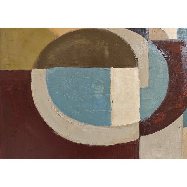 Cerulean Zone De Rencontre, Geometric Abstract, Framed by Sophie Dumont For Sale - Image 8 of 8