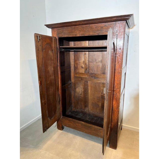 Antique Rustic Wardrobe in Oak For Sale - Image 4 of 6