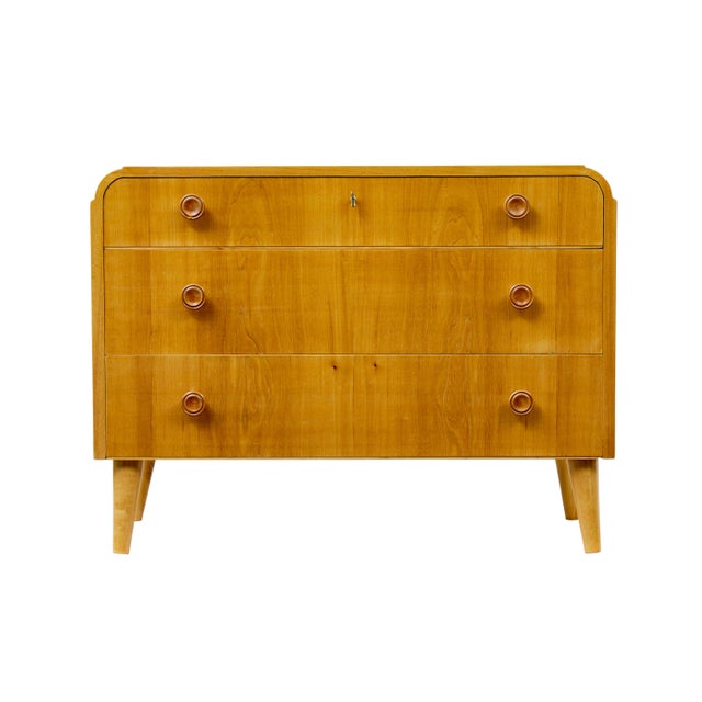 Mid-Century Swedish Elm Chest of Drawers, 1940s For Sale - Image 6 of 10