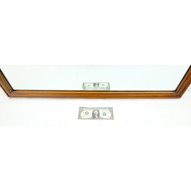 Mid-Century Modern American Walnut 40x52" Rectangle Wall Mirror Mitn For Sale - Image 3 of 12