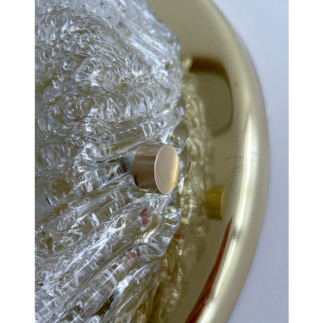 Mid-Century Modern Vintage Murano Glass Flush Light from Hillebrand, 1970s For Sale - Image 3 of 18